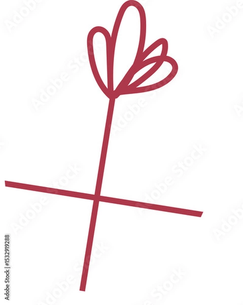 Obraz Flat design is showing white gift box with red ribbon and bow on transparent background