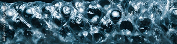 Obraz Massive bubble wrap partially popped with unique textures