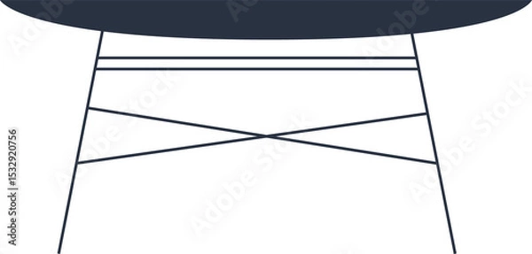 Obraz Flat vector showing transparent background wireframe funnel with parallel bars and crossed braces