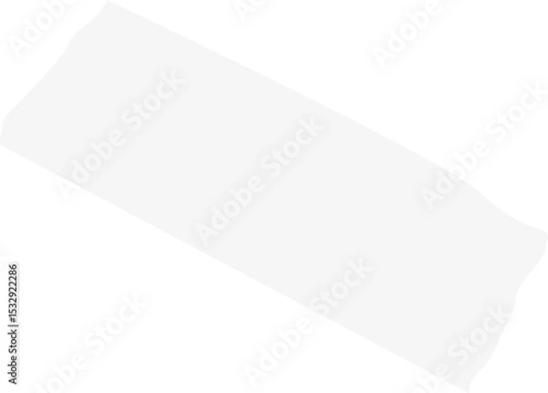 Fototapeta White banner shape is floating diagonally in flat design on transparent background, copy space