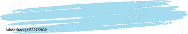 Fototapeta Abstract paint brush stroke is floating on transparent background with subtle sky-blue texture