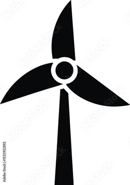 Fototapeta High quality photo of wind turbine isolated on white.