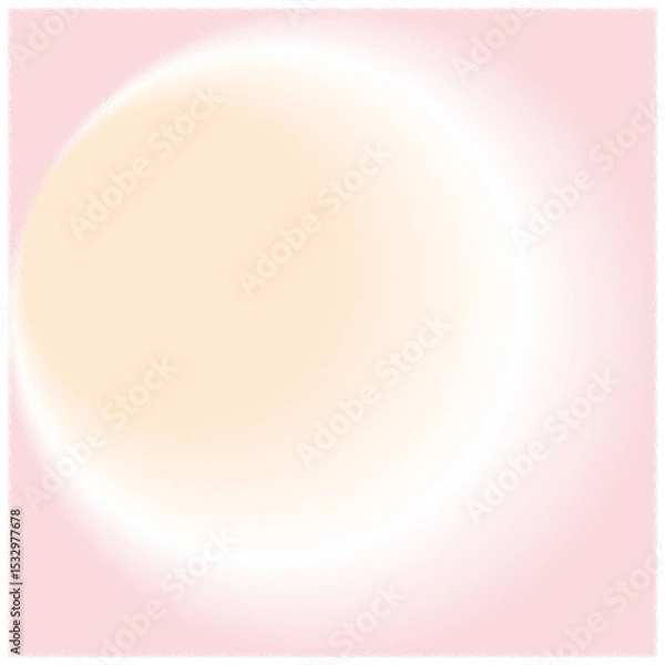Fototapeta An abstract soft gradient background featuring a glowing oval shape in peach and white tones over a pastel pink backdrop, creating a dreamy and gentle effect.