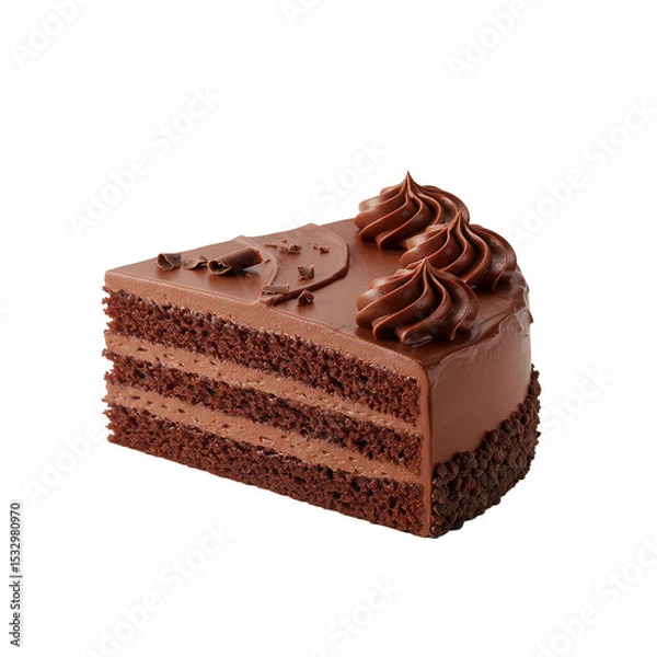 Obraz Decadent Chocolate Cake Slice with Sprinkles