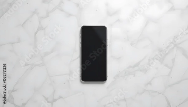 Obraz Black phone  on white background