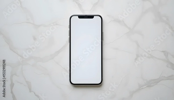 Obraz Black phone  on white background
