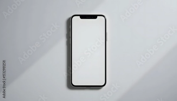 Obraz Black phone  on white background