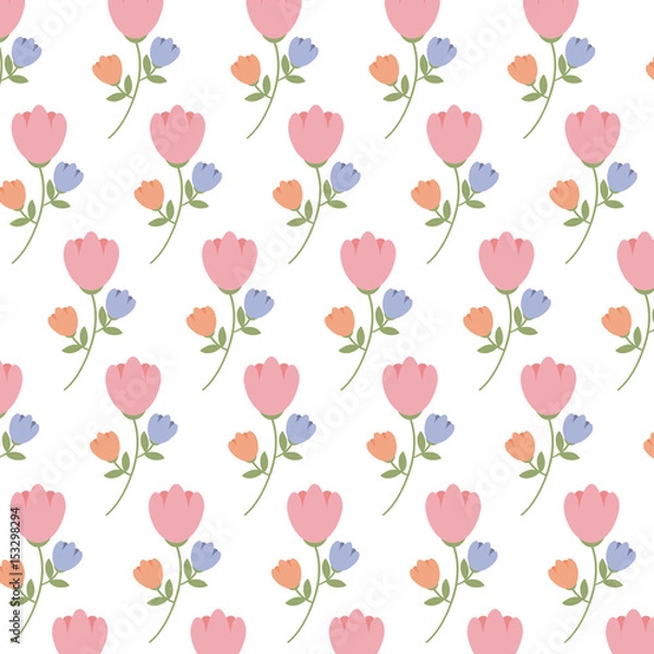 Fototapeta spring flowers background image vector illustration design