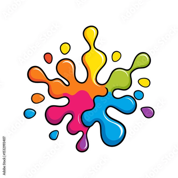 Fototapeta ink splashes forming ripple like patterns vector art