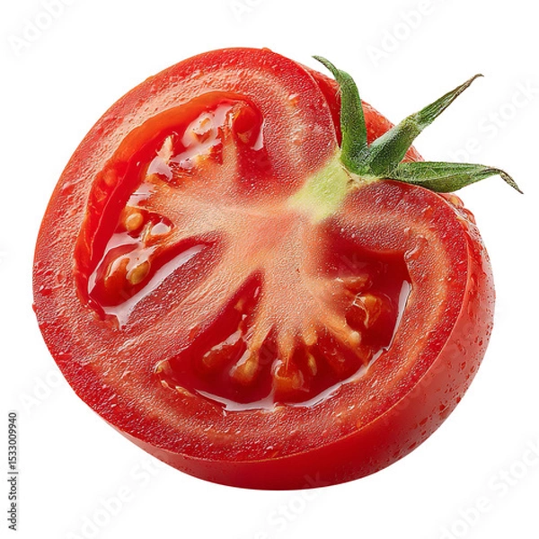 Fototapeta Sliced tomato isolated on transparent background