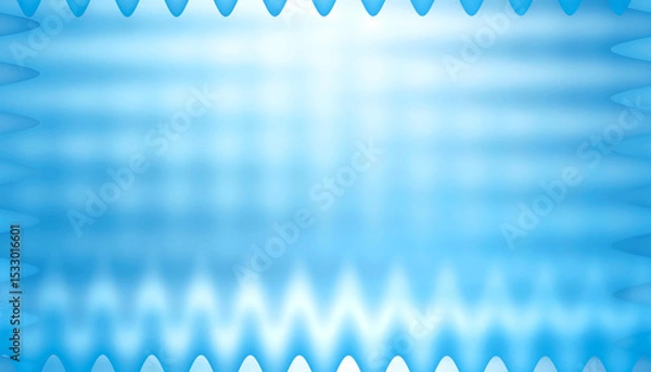 Fototapeta Blue and white abstract blurred checkered wave frame, illustration. AI