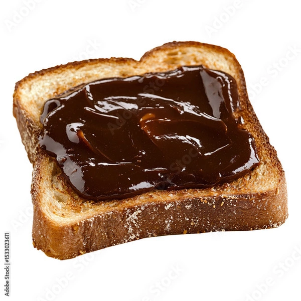 Fototapeta Vegemite on toast isolated on transparent background
