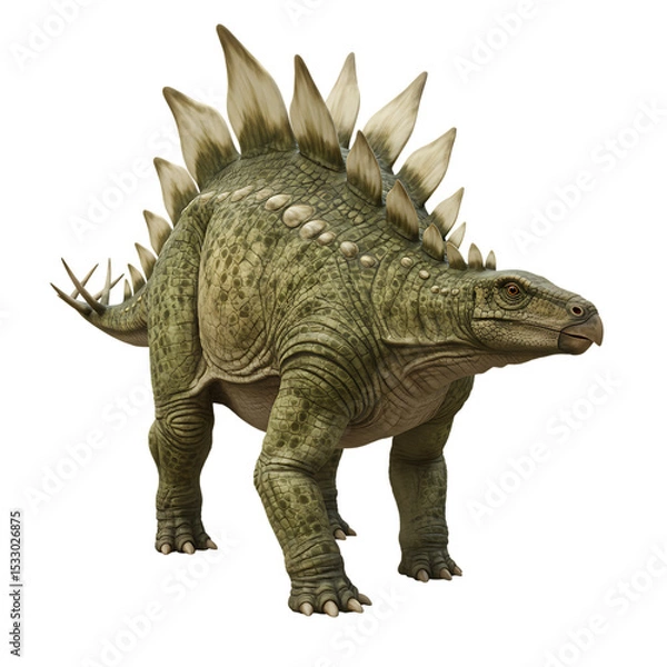 Obraz Herbivorous Dinosaur Stegosaurus Rendered Isolated


