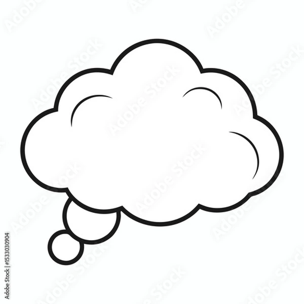 Obraz Thought bubble outline (cloud-shaped)
