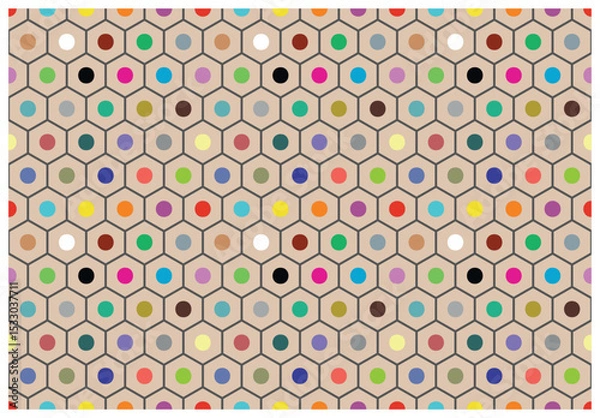 Fototapeta Decorative background seamless vector pattern. Architectural backdrop and textile surface pattern designs series	