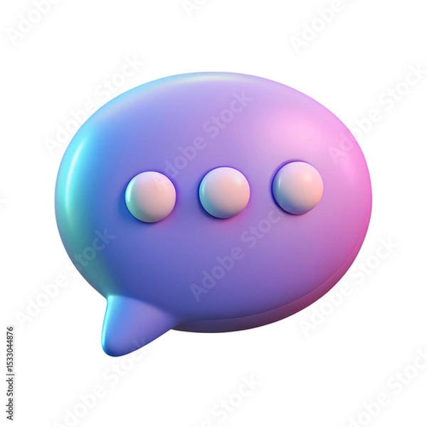 Obraz 3d speech bubbles on a transparent background