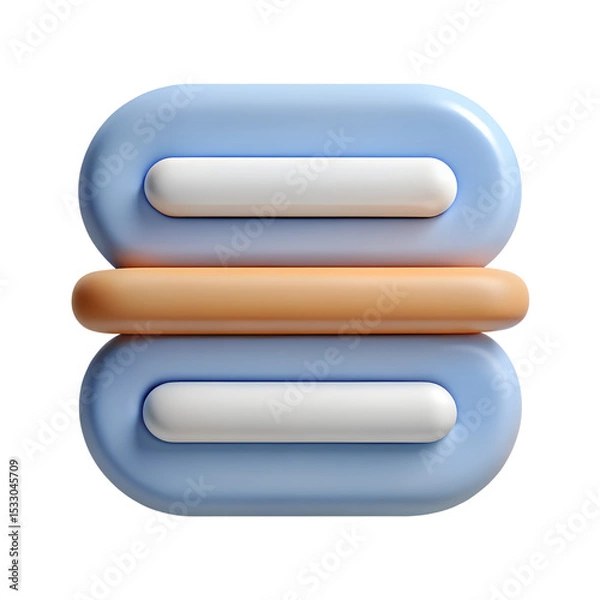 Obraz blue glossy button
