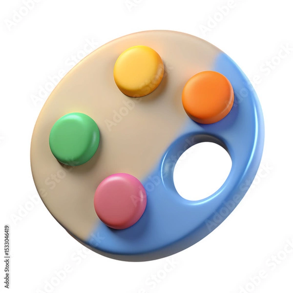 Obraz 3d  painting on a transparent background