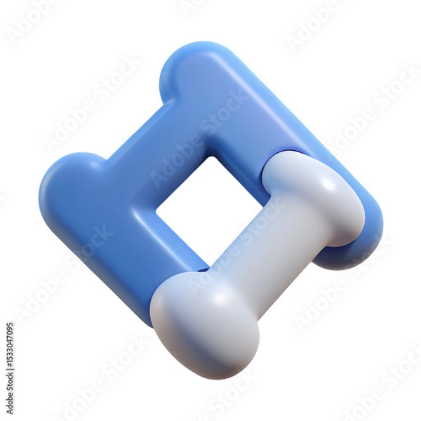 Obraz 3d blue icon