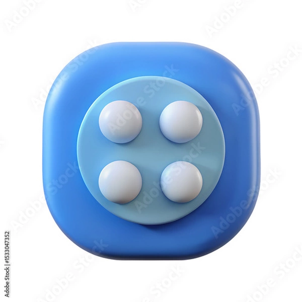 Obraz 3d calculator on a transparent backround