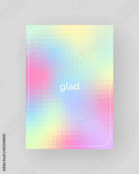 Obraz Poster with soft pixel gradient, pastel color pattern.