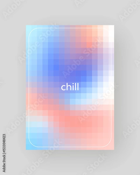 Obraz Poster with soft pixel gradient, pastel color pattern.