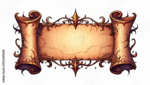 Obraz Ornate scroll banner.