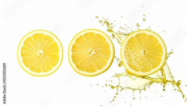 Fototapeta Custom lemon splash isolated