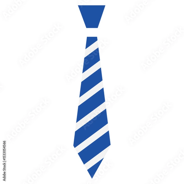 Obraz Tie, Men's Tie with angled lines,repp tie,regimental tie, university tie, Blue Tie