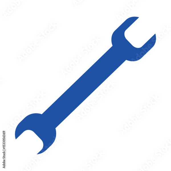 Obraz Blue spanner tool for mechanical motor repair and construction work