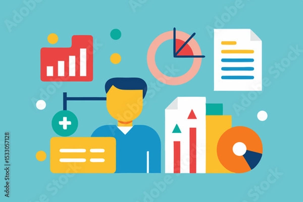 Obraz Business Performance Metrics and Data Visualization for Management