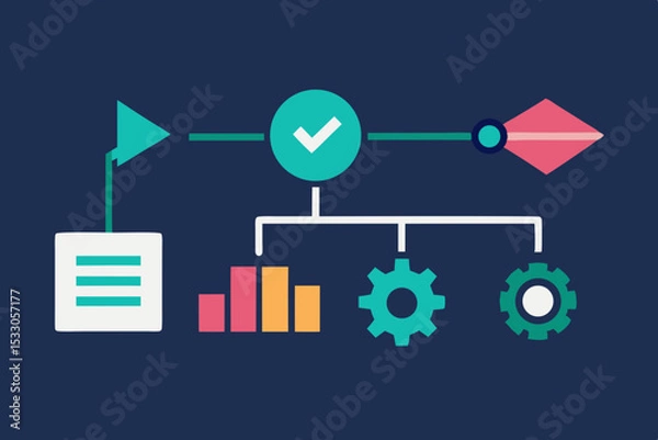 Fototapeta Process Optimization and Workflow Automation for Business Efficiency