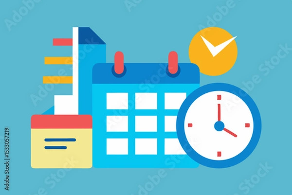 Obraz Timely Schedule and Planning for Business Goals Management
