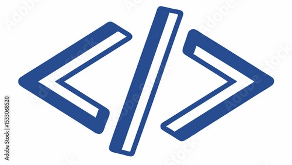 Obraz Stylish Blue Angle Bracket Symbol Design