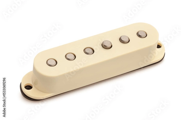 Fototapeta aged white single coil pickup path isolated on white