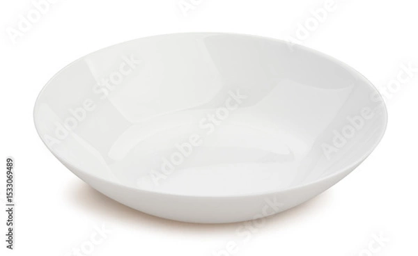 Fototapeta white plate empty path isolated on white