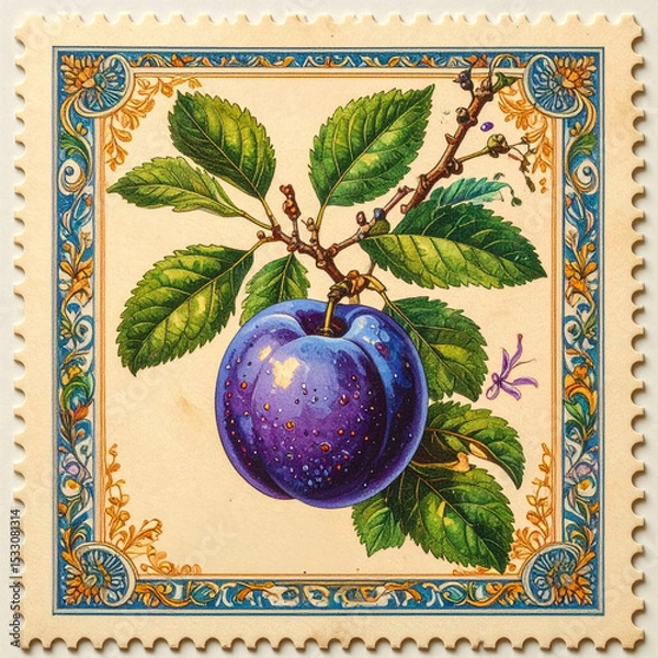 Fototapeta twilight bloom; the luscious vibrance of summer’s orchard jewel