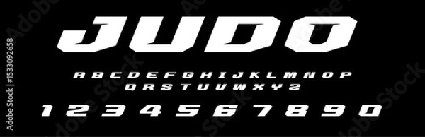 Fototapeta Judo lettering vector graphic fight apparel clothing prints eps svg png. Typography Fonts graphics designs posters stickers. Download it Now in high resolution format and print it in any size	