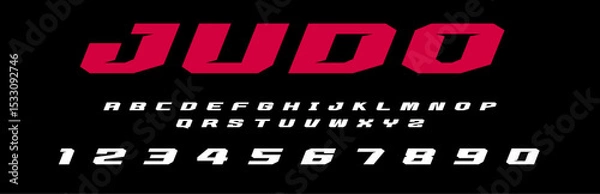 Fototapeta Judo lettering vector graphic fight apparel clothing prints eps svg png. Typography Fonts graphics designs posters stickers. Download it Now in high resolution format and print it in any size	