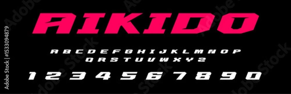 Fototapeta Aikido lettering vector graphic fight apparel clothing prints eps svg png. Typography Fonts graphics designs posters stickers. Download it Now in high resolution format and print it in any size