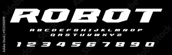 Fototapeta Robot Robotics lettering vector graphic apparel clothing prints eps svg png. Typography Fonts graphics designs posters stickers. Download it Now in high resolution format and print it in any size