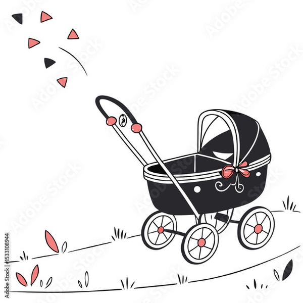 Obraz baby carriage vector