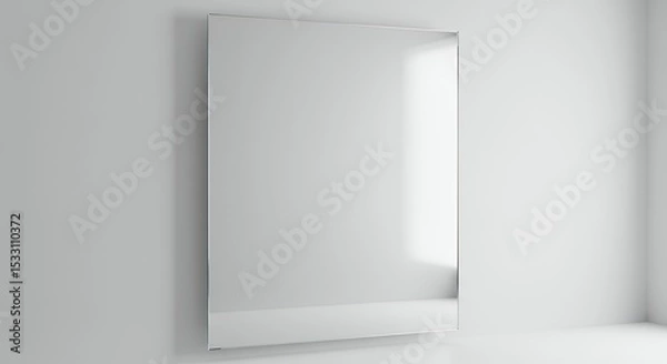 Obraz Empty square wall mirror modern interior design
