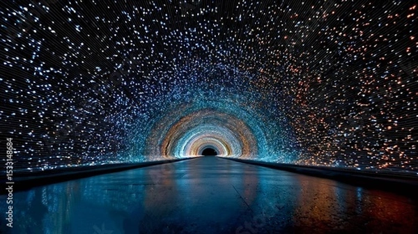 Obraz Light tunnel creating a futuristic and festive atmosphere