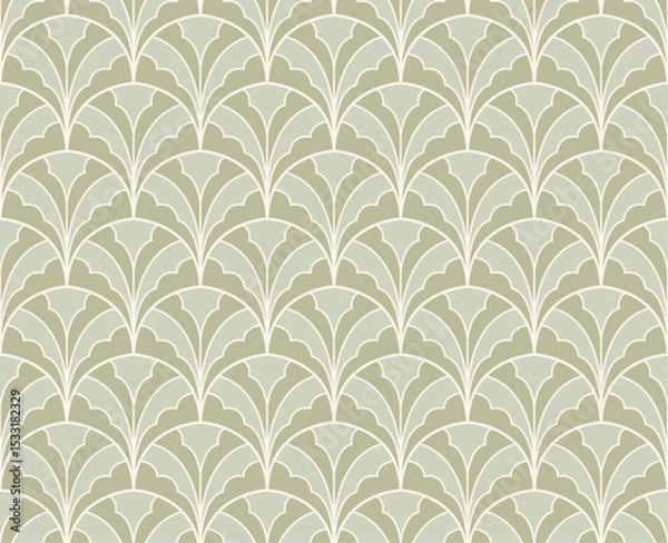 Obraz 
Abstract seamless pattern with art deco floral element. Geometric vector background.