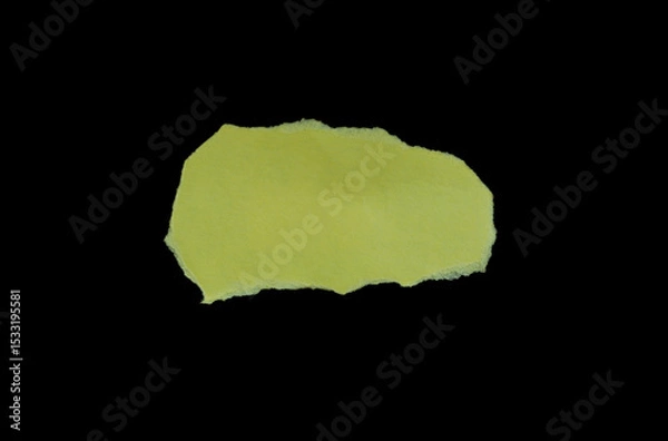 Fototapeta Torn rip paper texture on black background