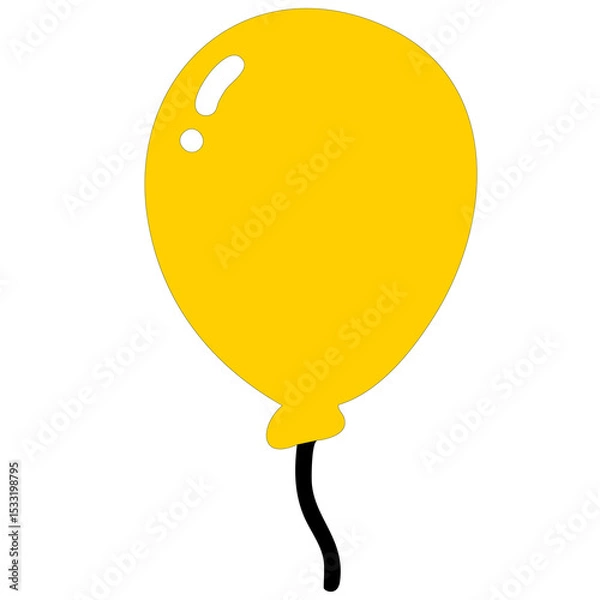 Obraz yellow balloon isolated on white