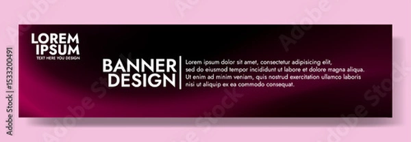 Obraz Modern banner design with a shimmering plum background