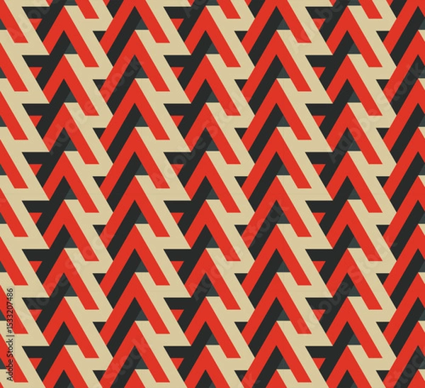Fototapeta V-Shaped directional geometric seamless pattern -vector eps8