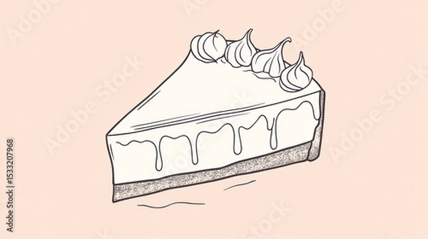Fototapeta Simple Slice of Cheesecake